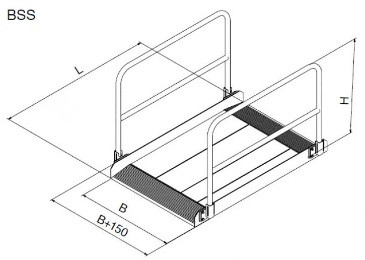 Aluminium-Baustellensteg Grabenbrücke – Ansicht 3