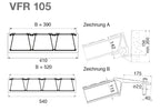 Schwerlast-Verladeschiene VFR 105 aus Aluminium bis 20.000 kg – Auflagerdetail