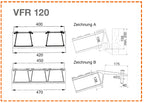 Schwerlast-Verladeschiene VFR 120 aus Aluminium bis 23.000 kg – Auflagerdetail