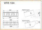 Schwerlast-Verladeschiene VFR 134/185 aus Aluminium bis 58.000 kg – Auflagerdetail